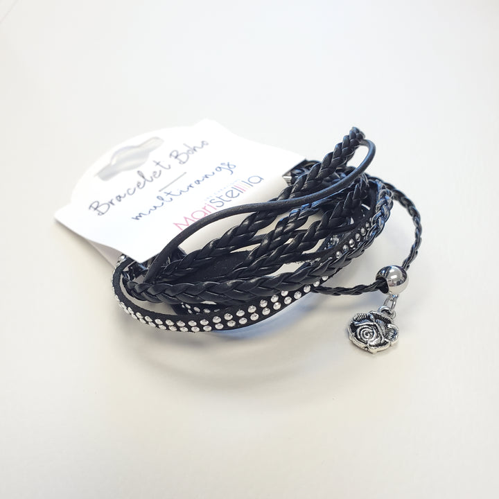 Bracelet noir 7 pouces medium #23 de Maristella