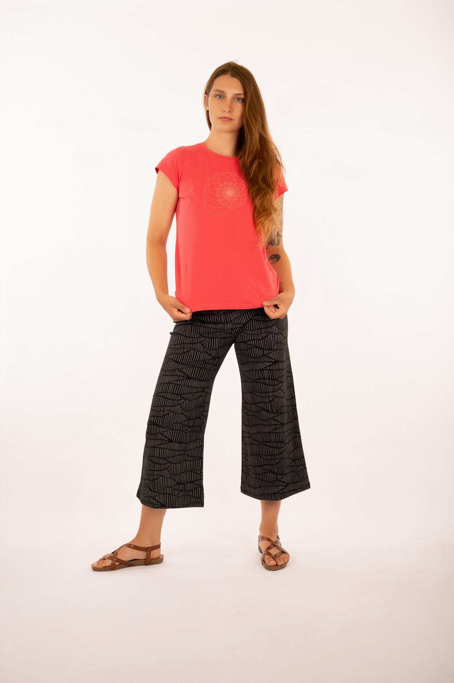 Pantalon KAMA IMPRIMÉ noirTS25-22 par 21 Tara