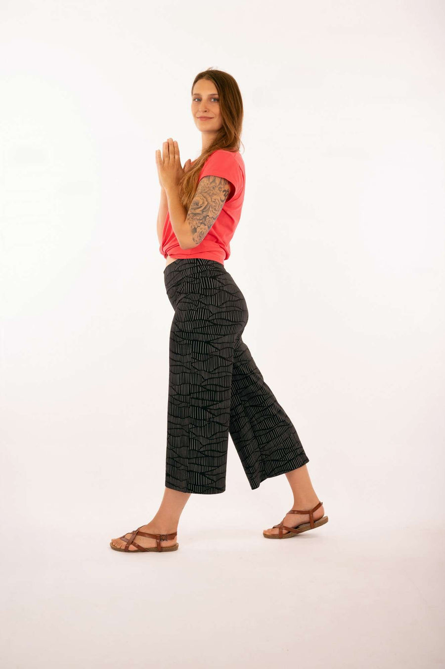 Pantalon KAMA IMPRIMÉ noirTS25-22 par 21 Tara