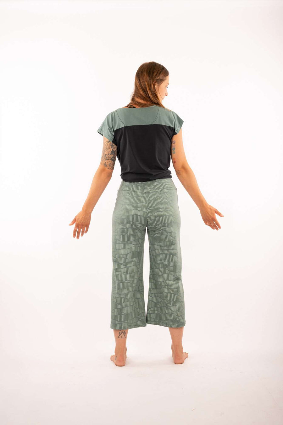 Pantalon KAMA IMPRIMÉ vert pine YB-13 par 21 Tara