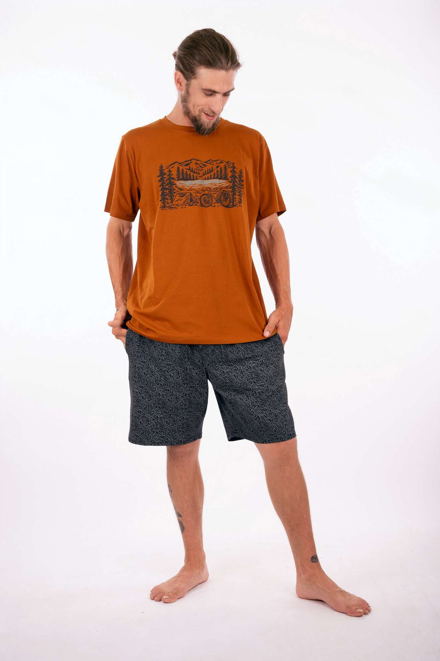 Tee-shirt Tom Mountain Caramel YB-61 de Yeti Love