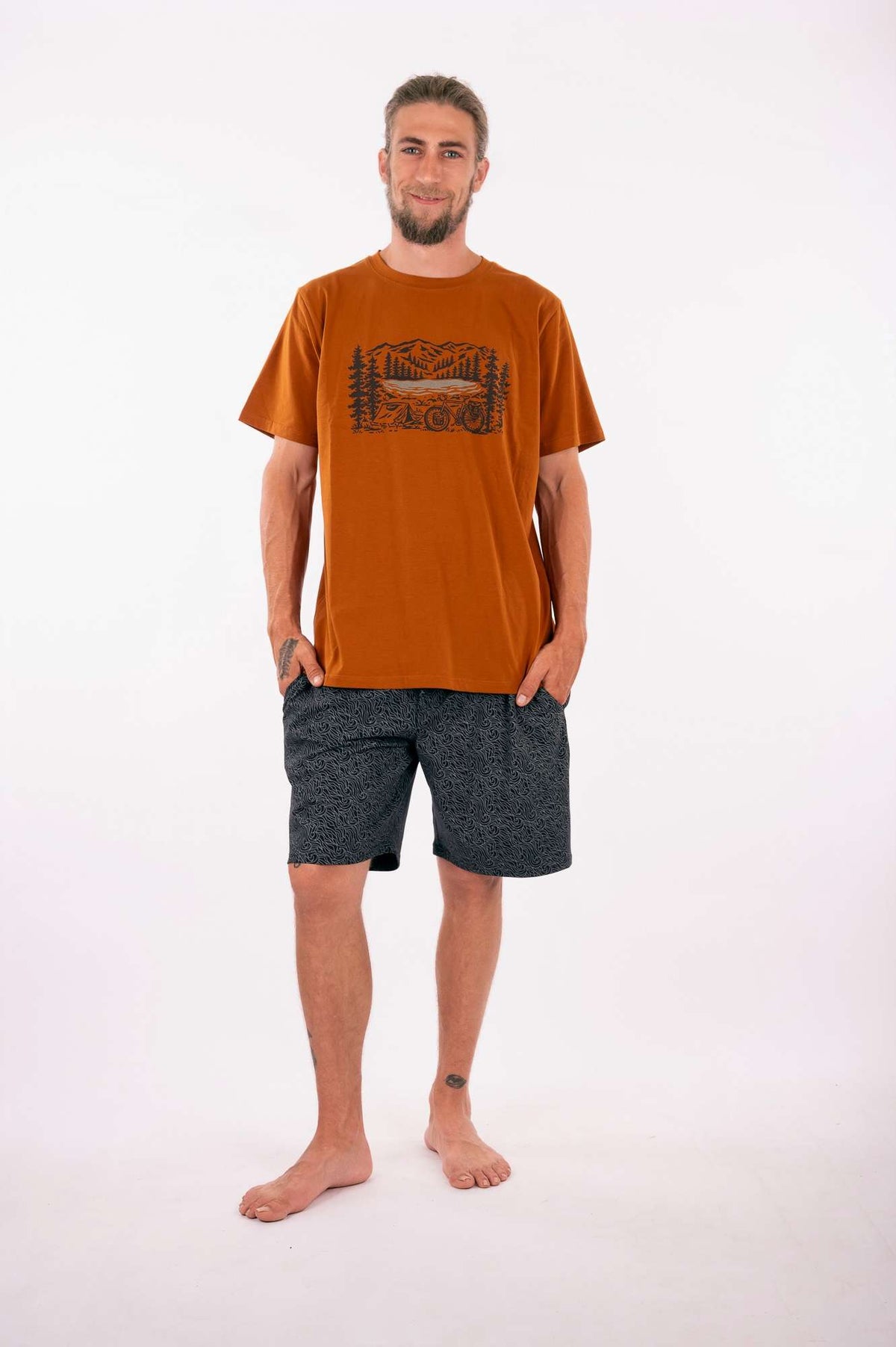 Tee-shirt Tom Mountain Caramel YB-61 de Yeti Love
