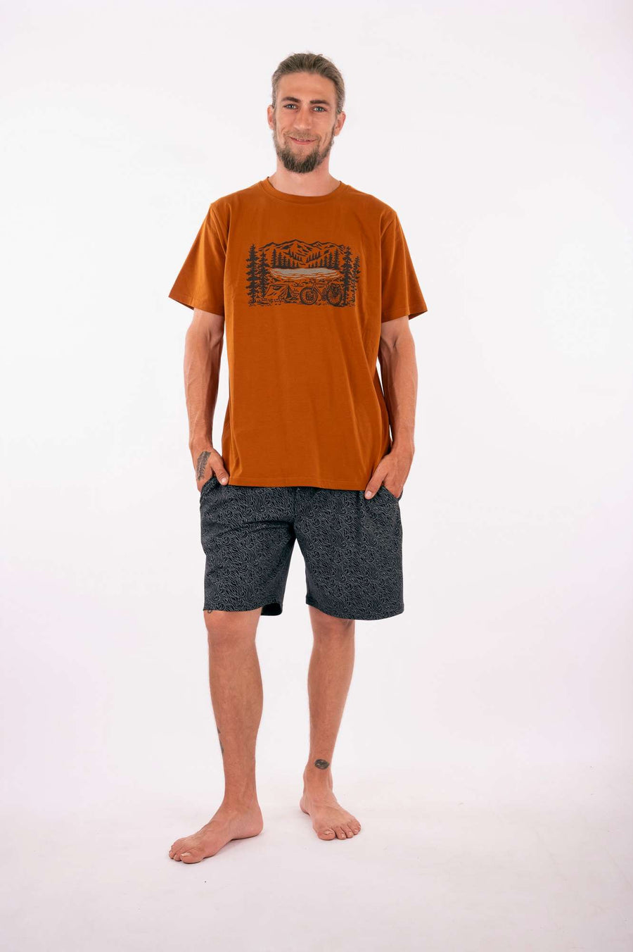 Tee-shirt Tom Mountain Caramel YB-61 de Yeti Love