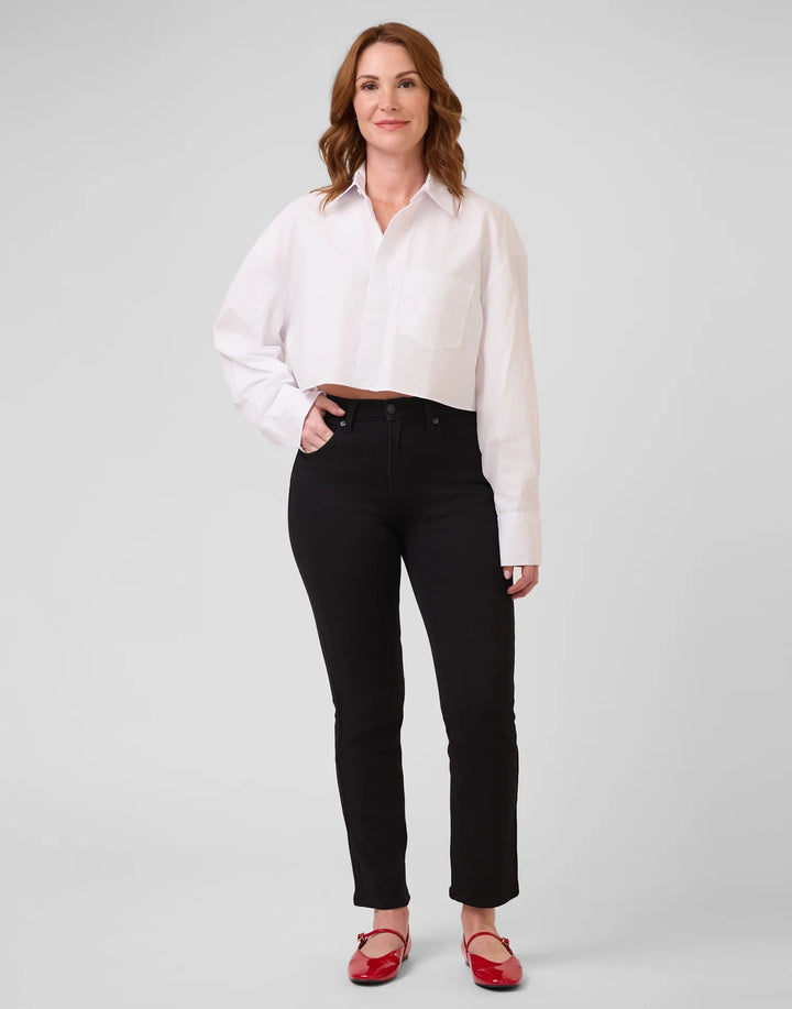 Jeans Noir Chloé coupe droite de Yoga Jeans