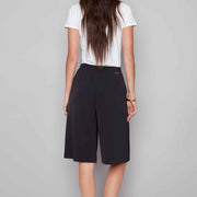 Bermuda Avery soie végétalienne noir par ILTM