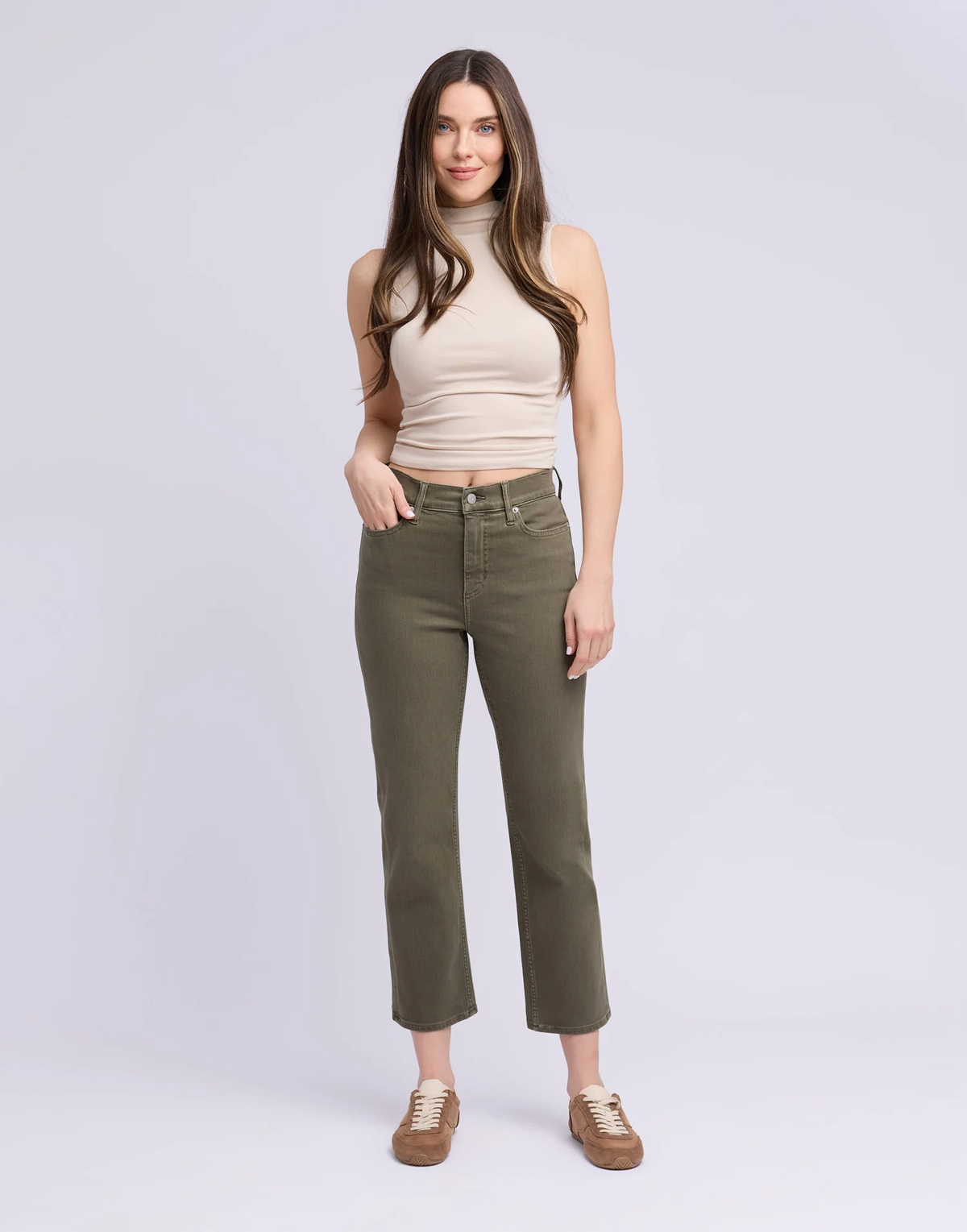 Jeans Abigail khaki 27 pouces par Yoga Jeans