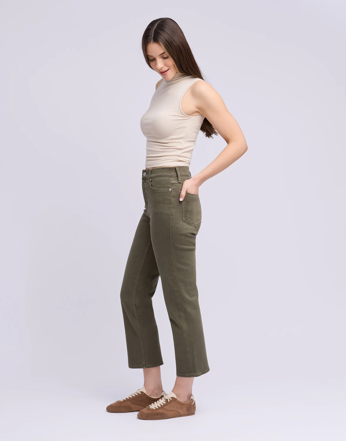 Jeans Abigail khaki 27 pouces par Yoga Jeans