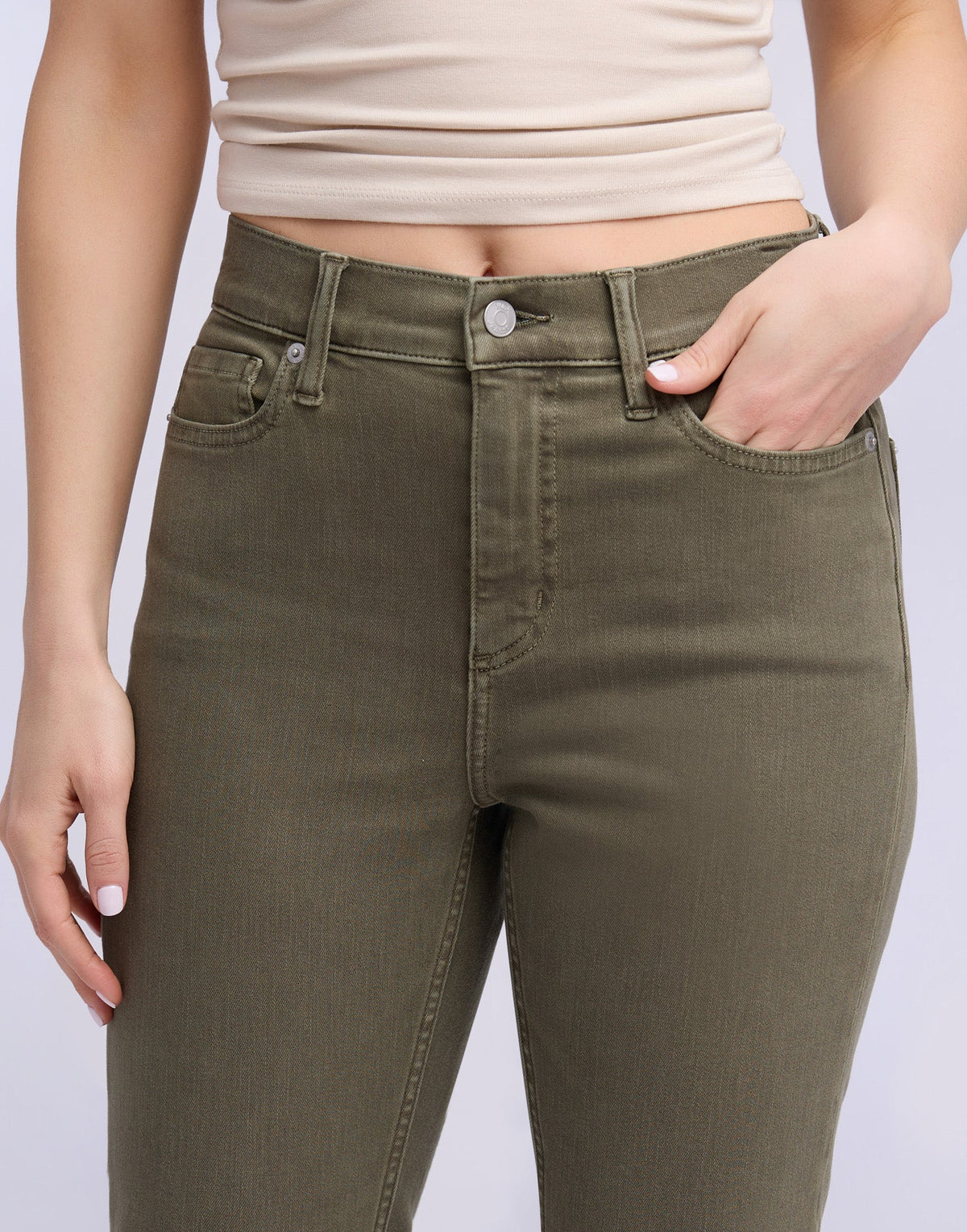 Jeans Abigail khaki 27 pouces par Yoga Jeans