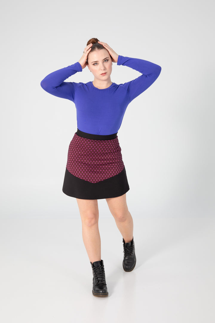 Jupe Marcelle lozange rosé de Slak