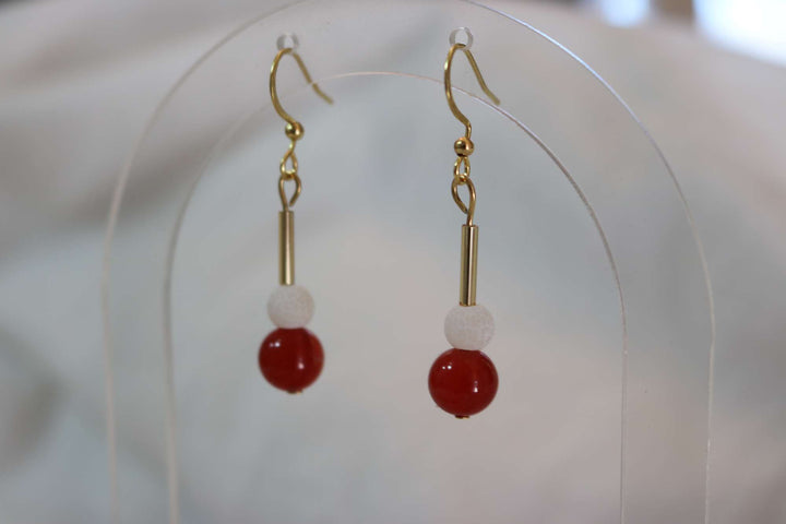 Boucles d'oreilles agathe orange BO-16 de Créations Myle