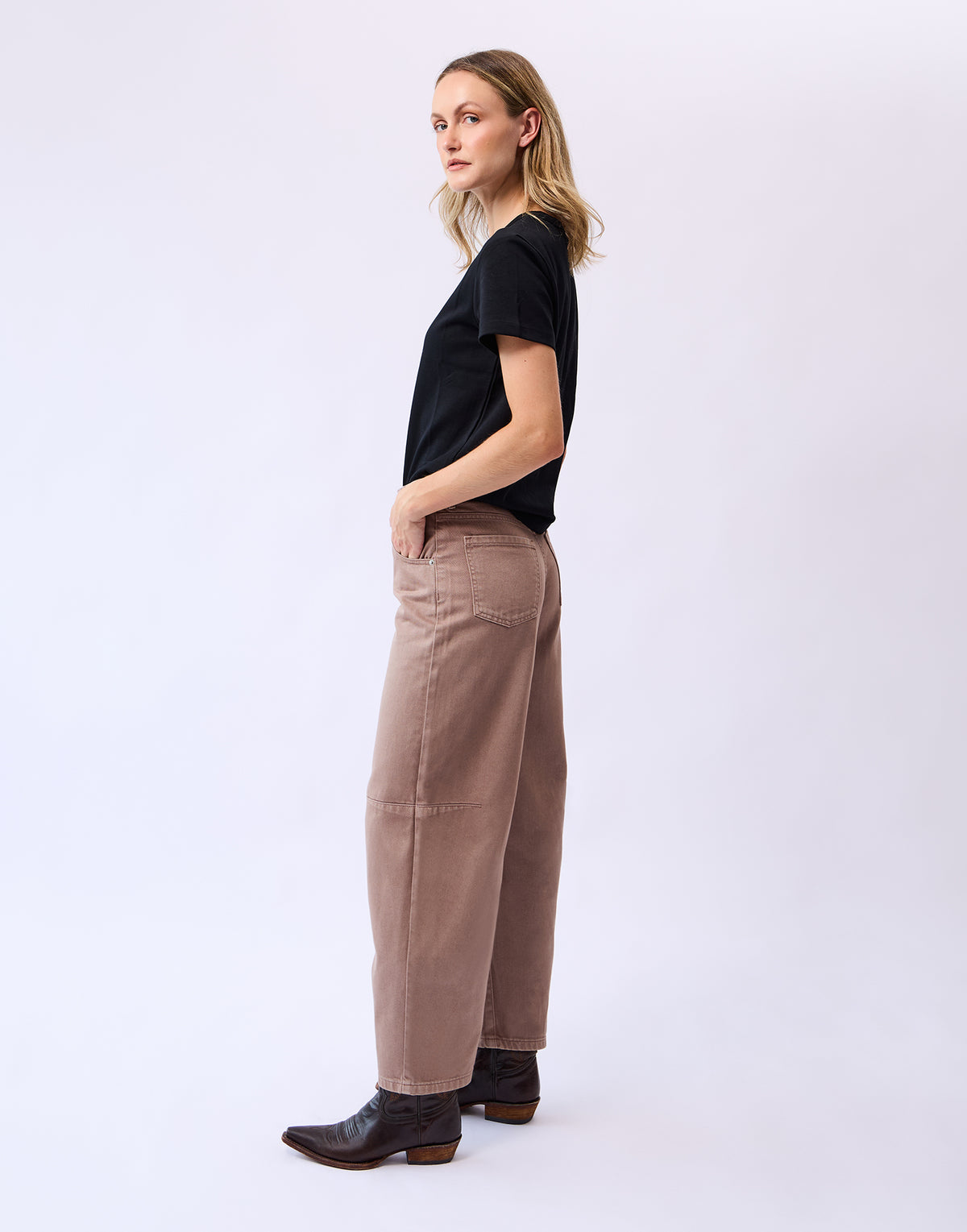 Jeans Malia latte-mocha horsehoe 28 pouces par Yoga Jeans