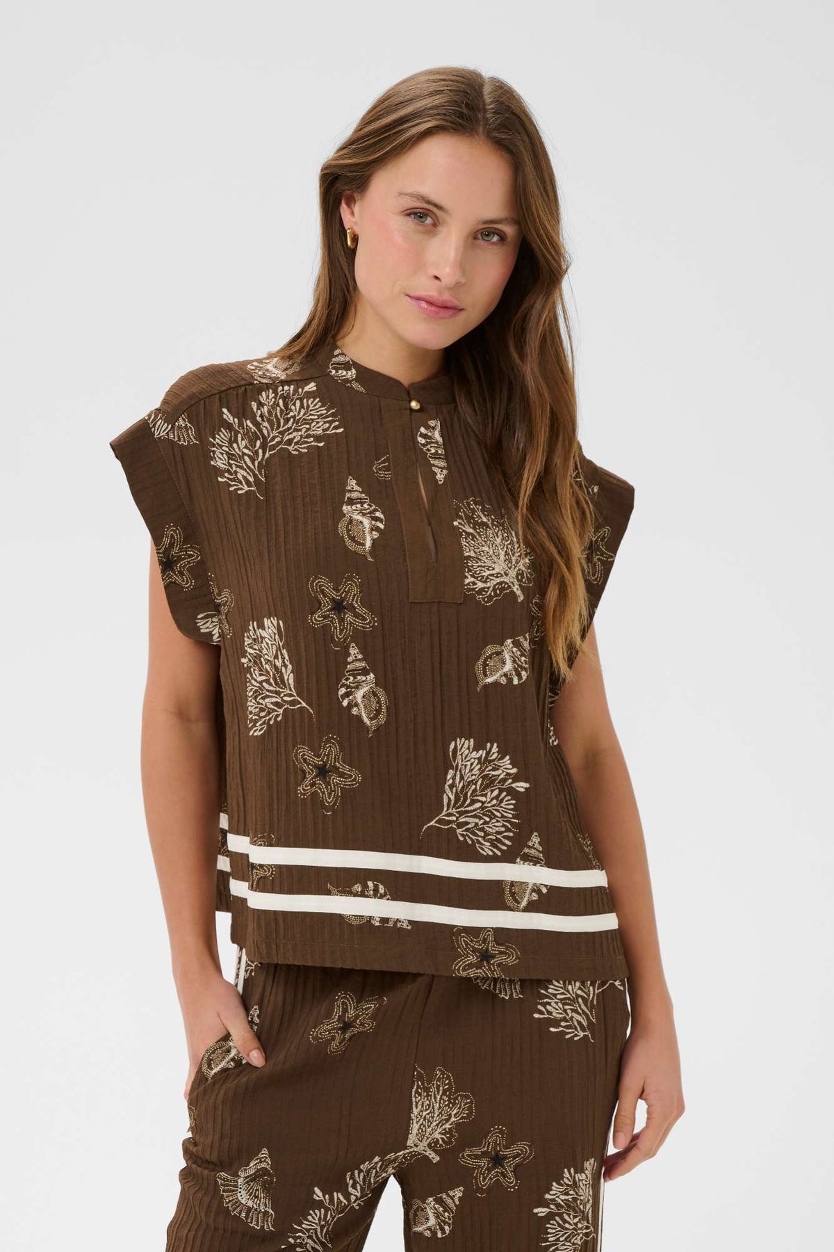 Blouse Rosashell fudge sea shell de Saint-Tropez