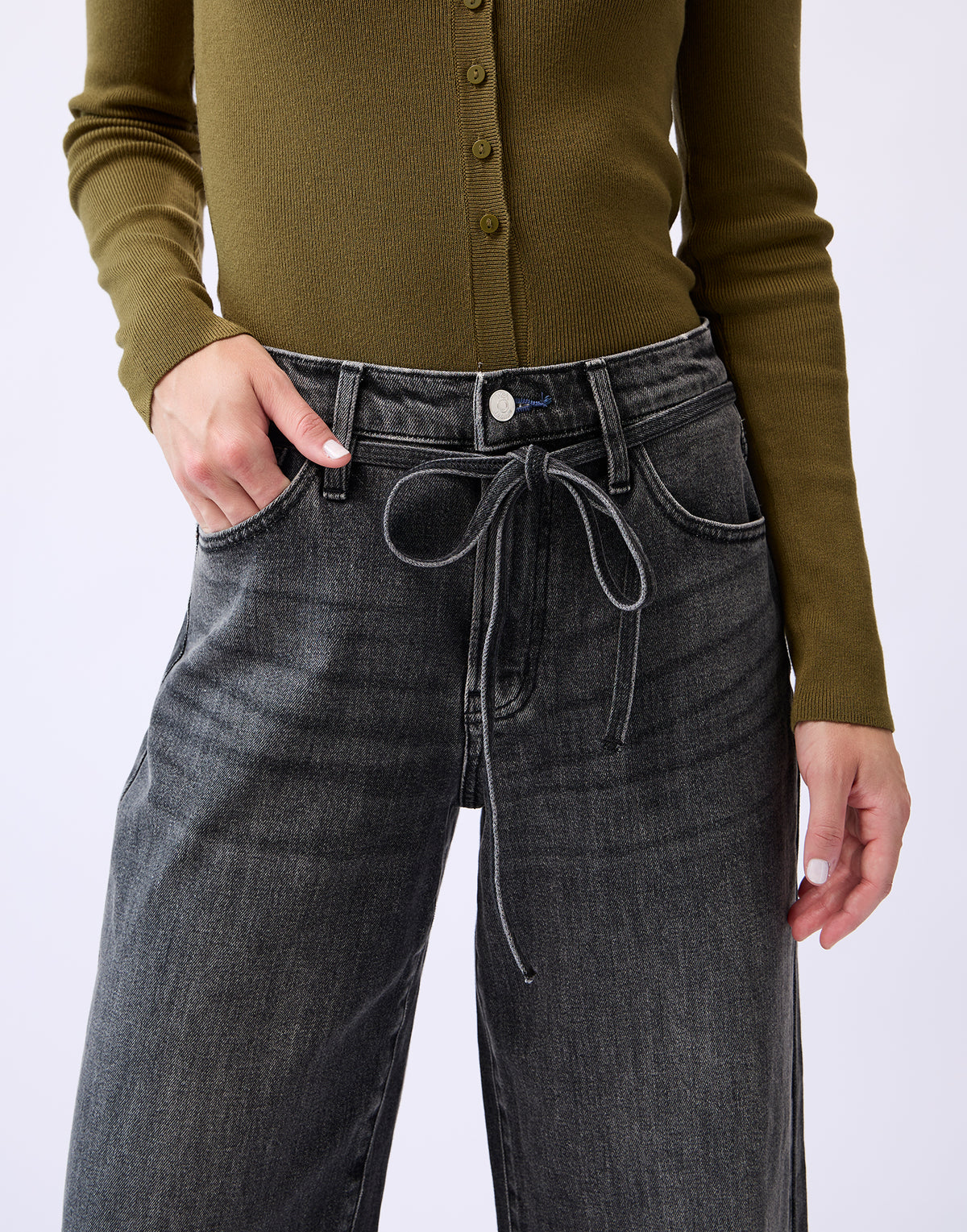 Jeans Lily stone avec ceinture 30 pouces par Yoga Jeans
