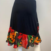 Jupe noire volant rouge vert Medium par Myco Anna_LE