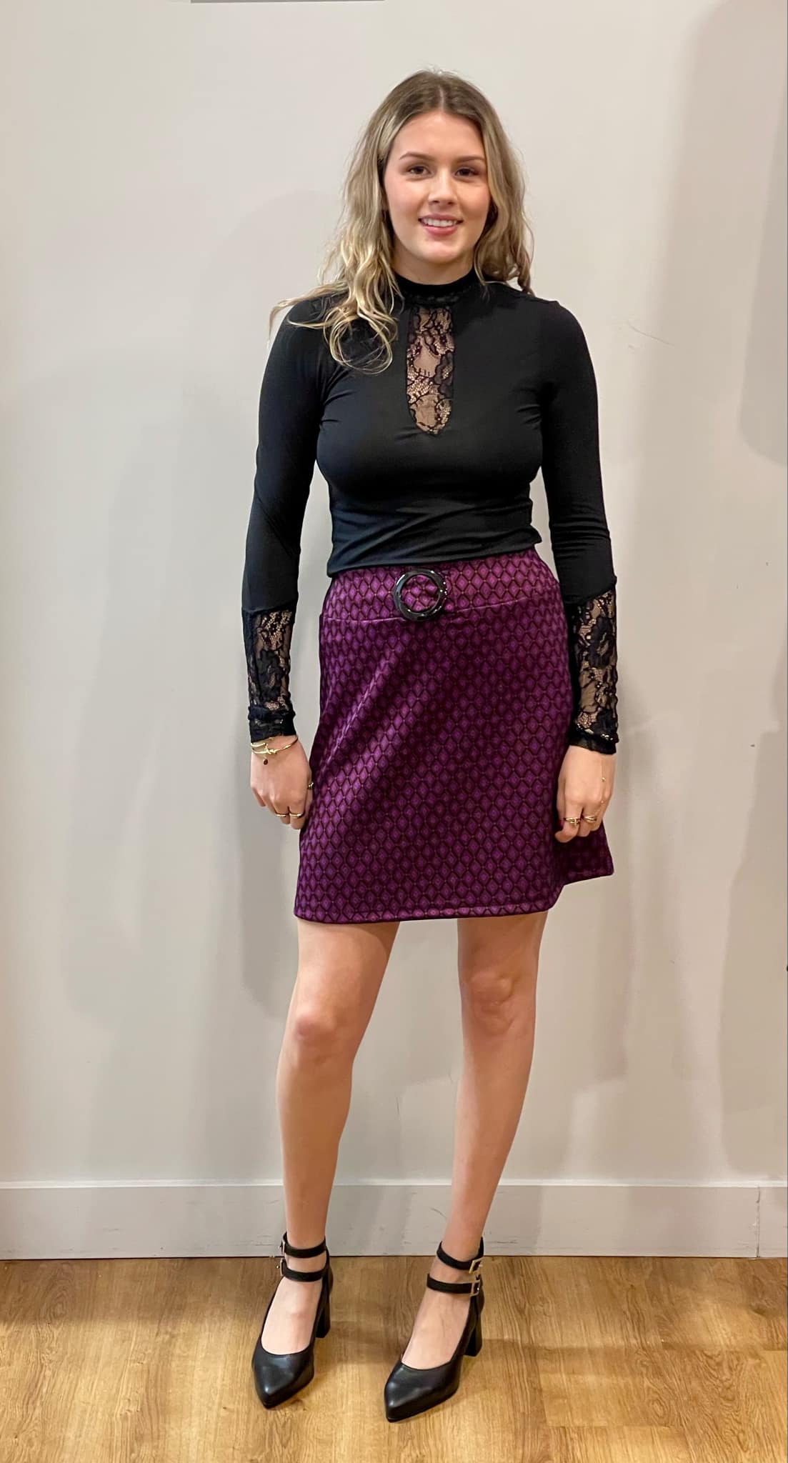 Jupe Jude fushia de Luc Fontaine