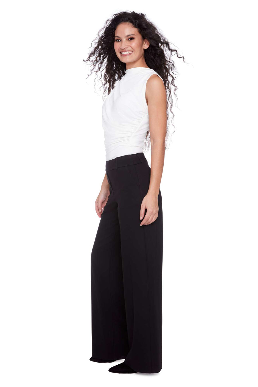 Pantalon jambe large noir par ILTM