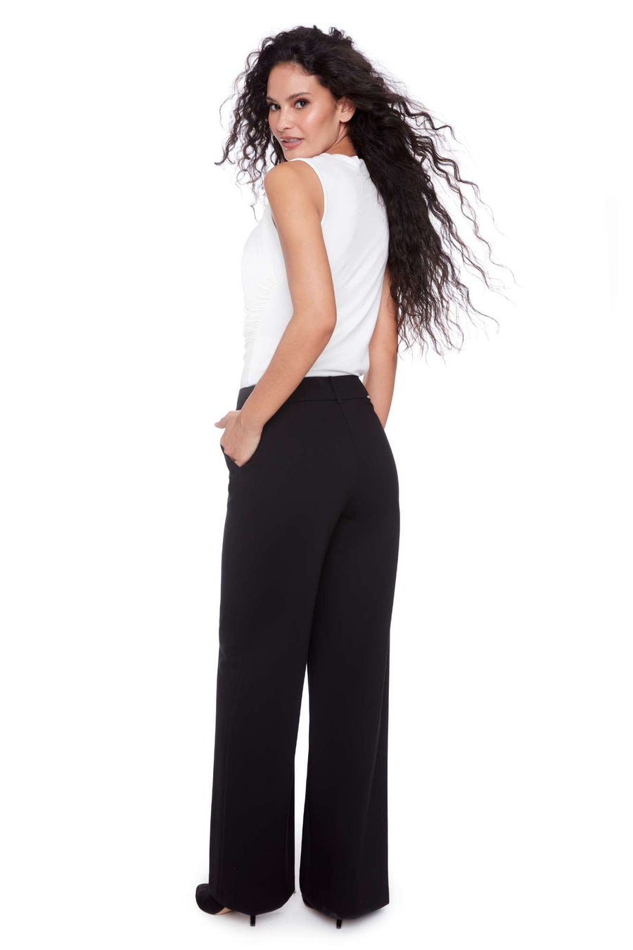 Pantalon jambe large noir par ILTM