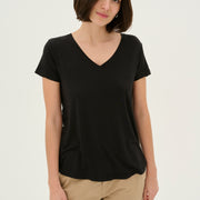 T-shirt Poppy V neck noir S par Culture