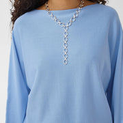 Chandail batwing cashmere blue par Culture