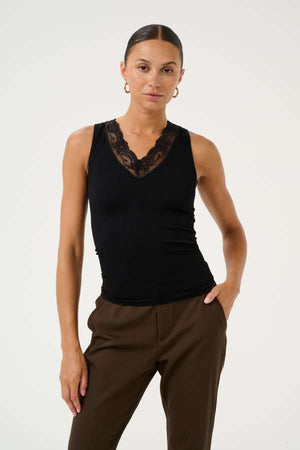 Camisole cucamilla rib noir par Culture