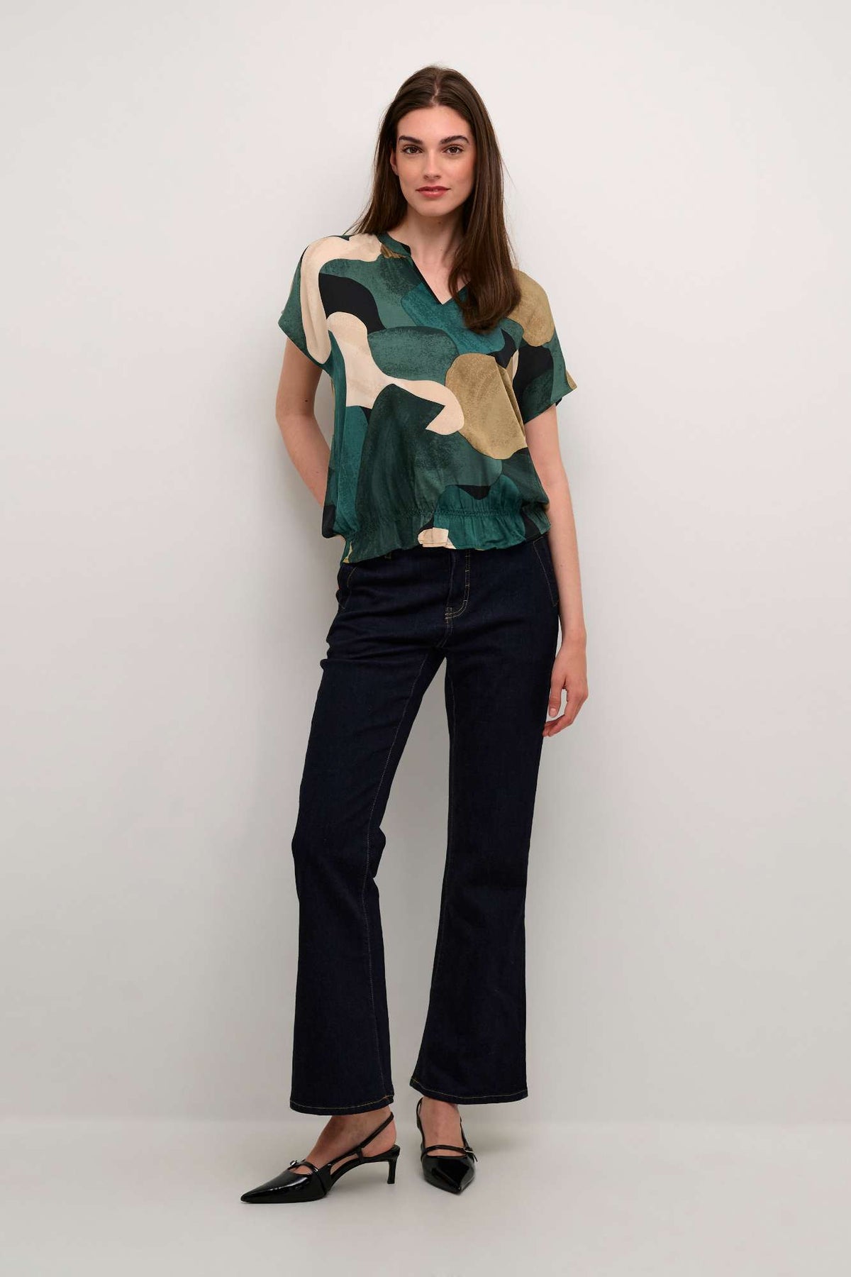 Blouse Dana green art par Culture