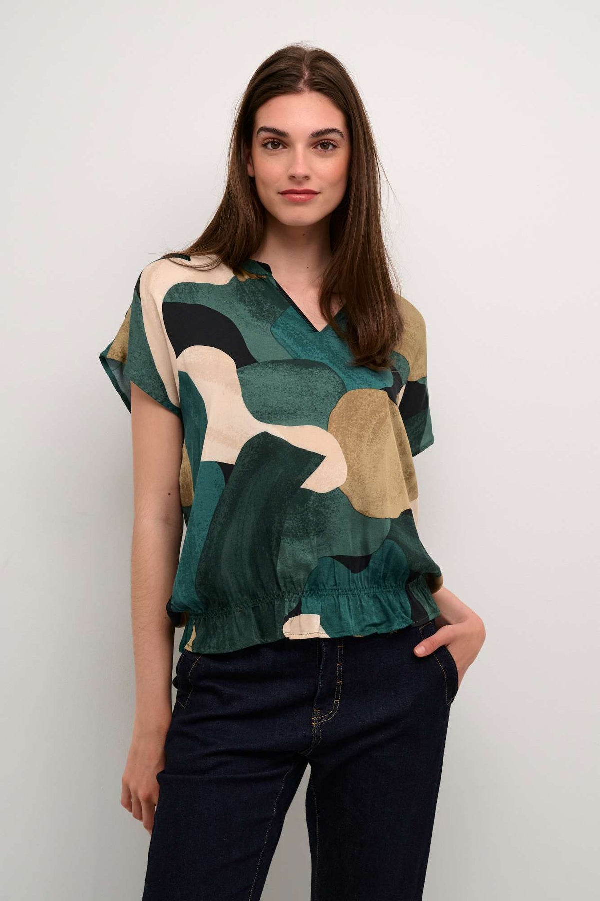 Blouse Dana green art par Culture