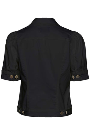 Veste denim noir manches courtes par Culture