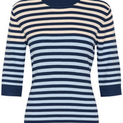 Chandail annemette rib rayé light blue et navy par Culture