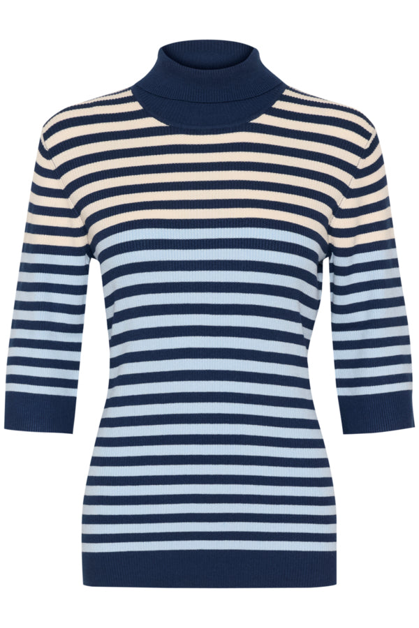 Chandail annemette rib rayé light blue et navy par Culture