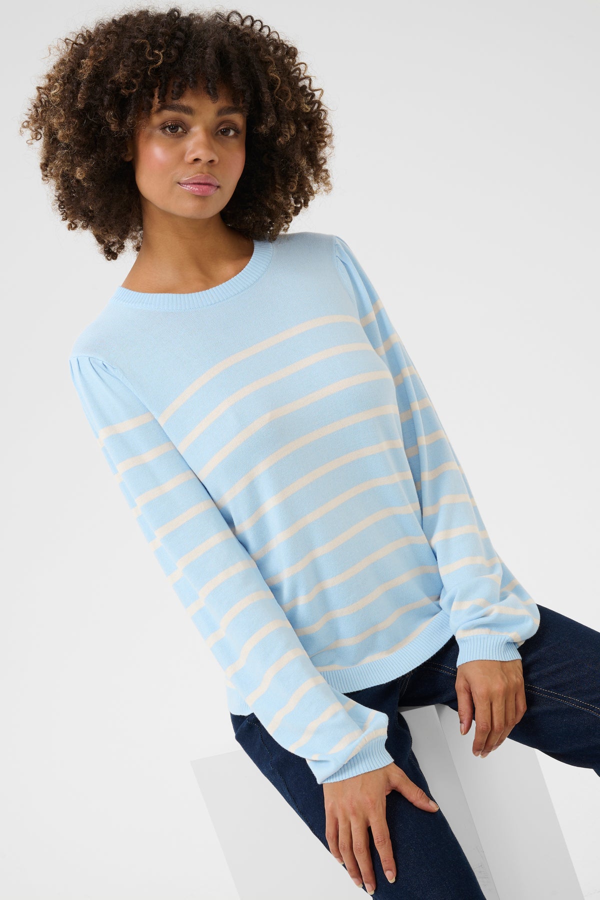 Chandail annemette rayé cashmere blue par Culture