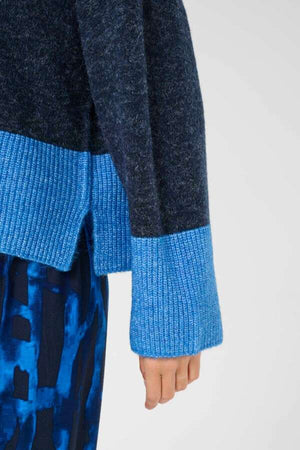 Chandail Nicky Kimmy uni 2 tons de bleu par Culture