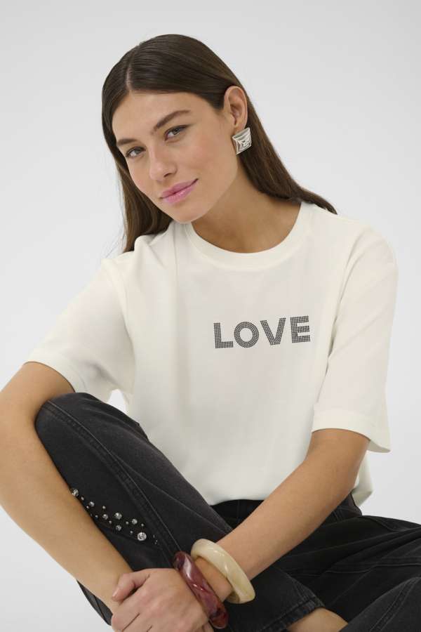 T-shirt Love blanc par Culture
