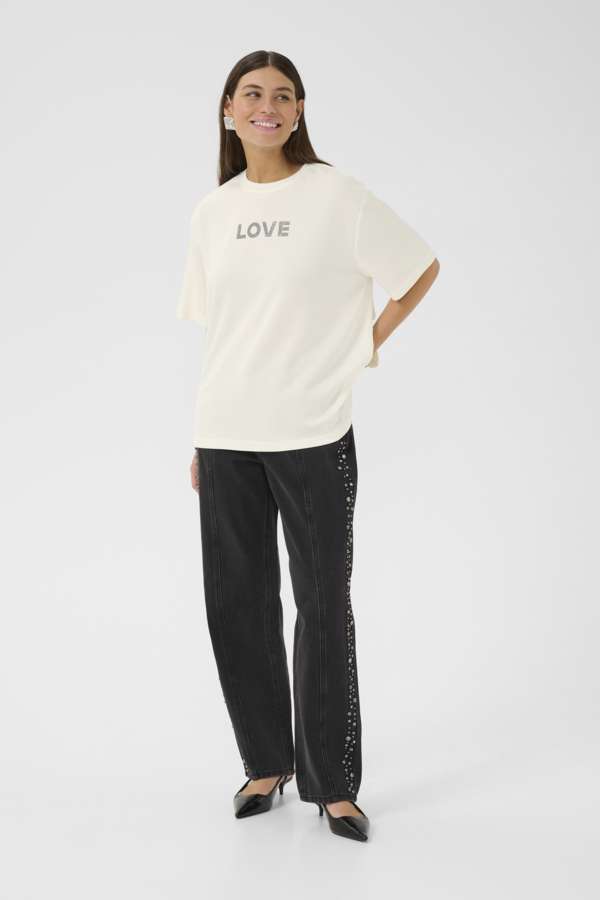 T-shirt Love blanc par Culture