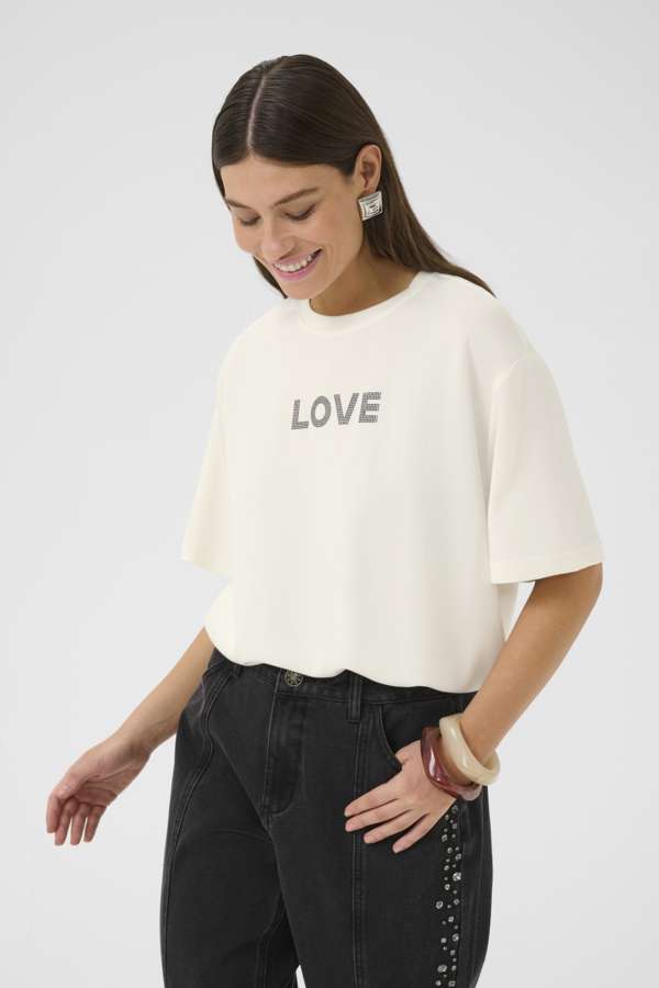 T-shirt Love blanc par Culture