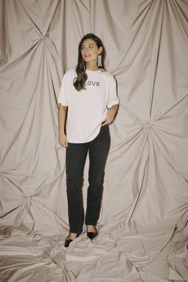 T-shirt Love blanc par Culture