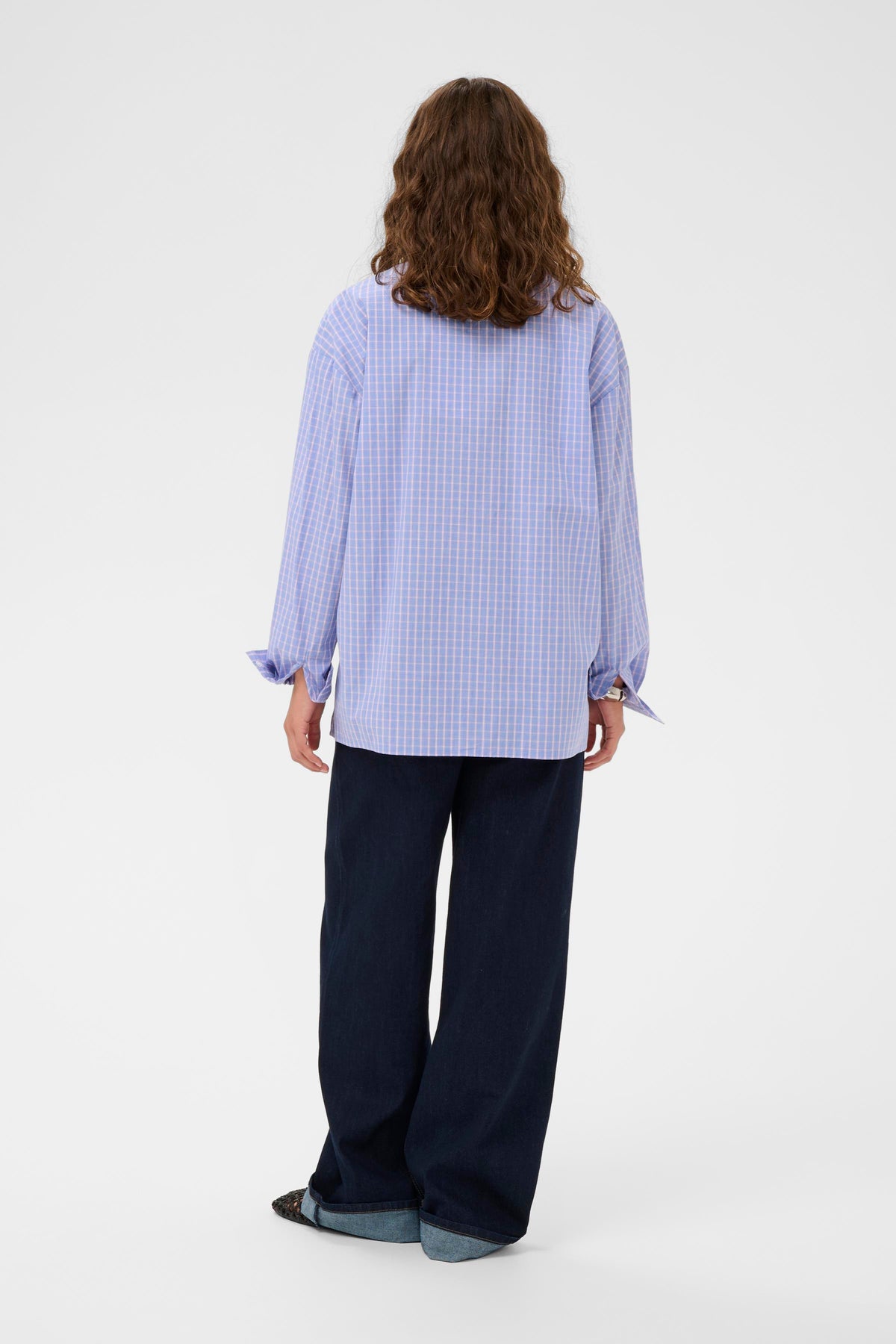 Chemisier Jani carreaux broderie par Culture