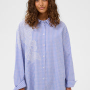 Chemisier Jani carreaux broderie par Culture