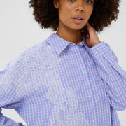 Chemisier Jani carreaux broderie par Culture