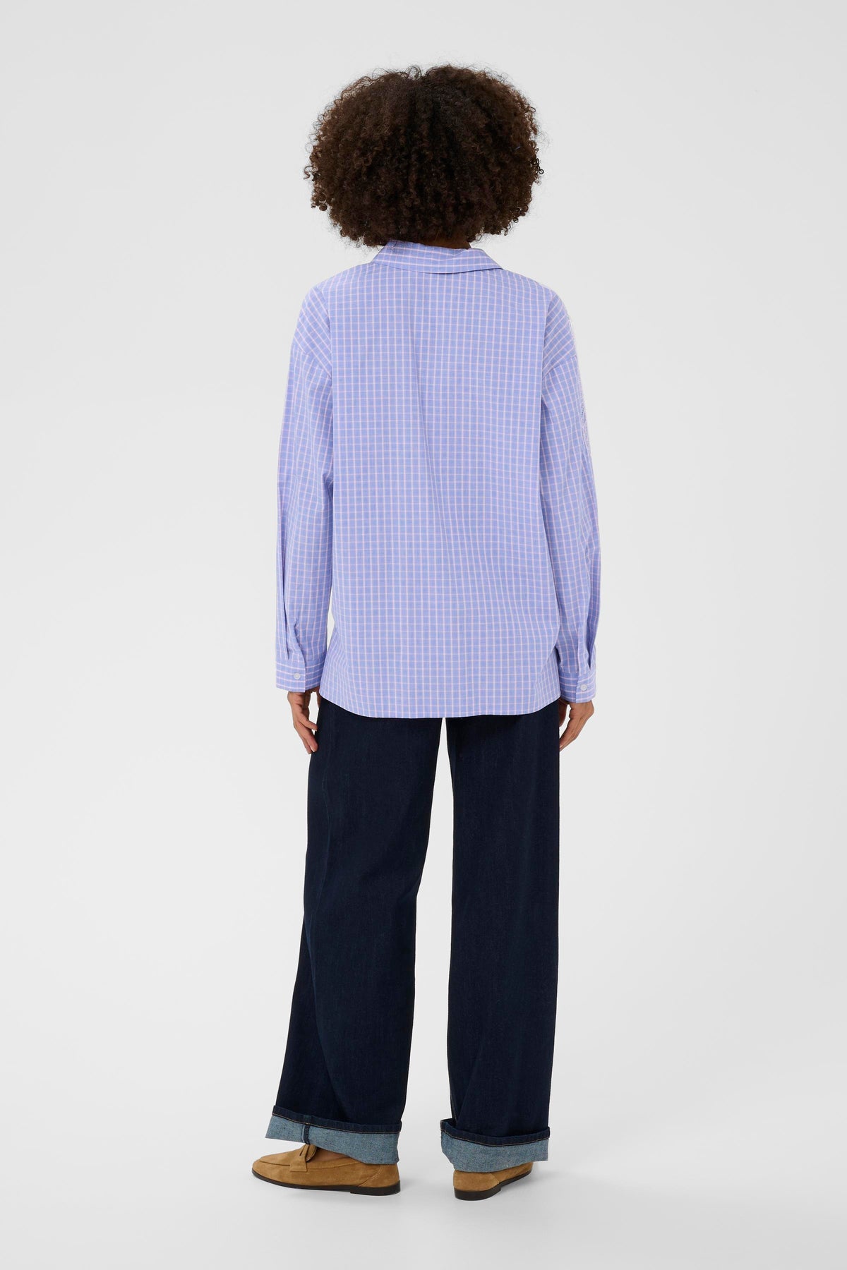 Chemisier Jani carreaux broderie par Culture