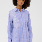Chemisier Jani carreaux broderie par Culture