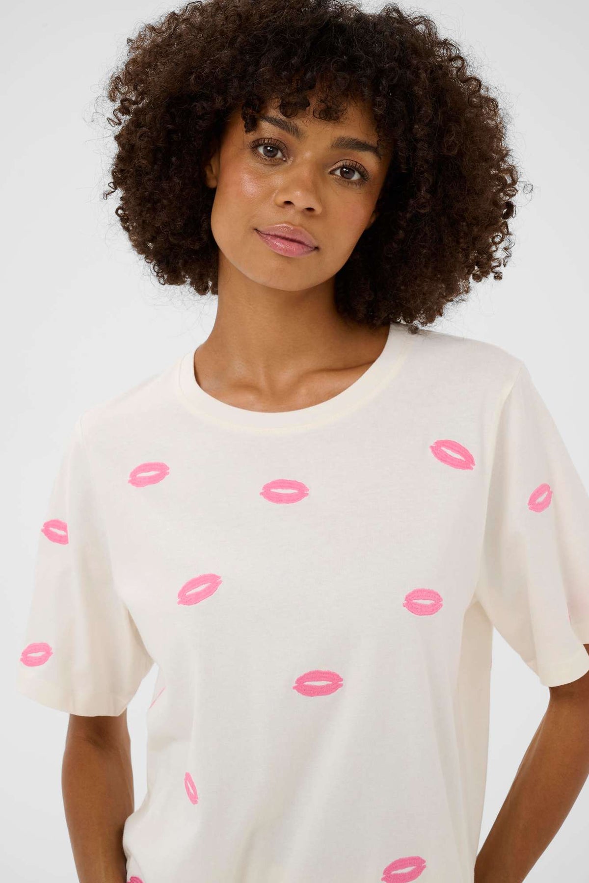 T-shirt Kissy blanc par Culture