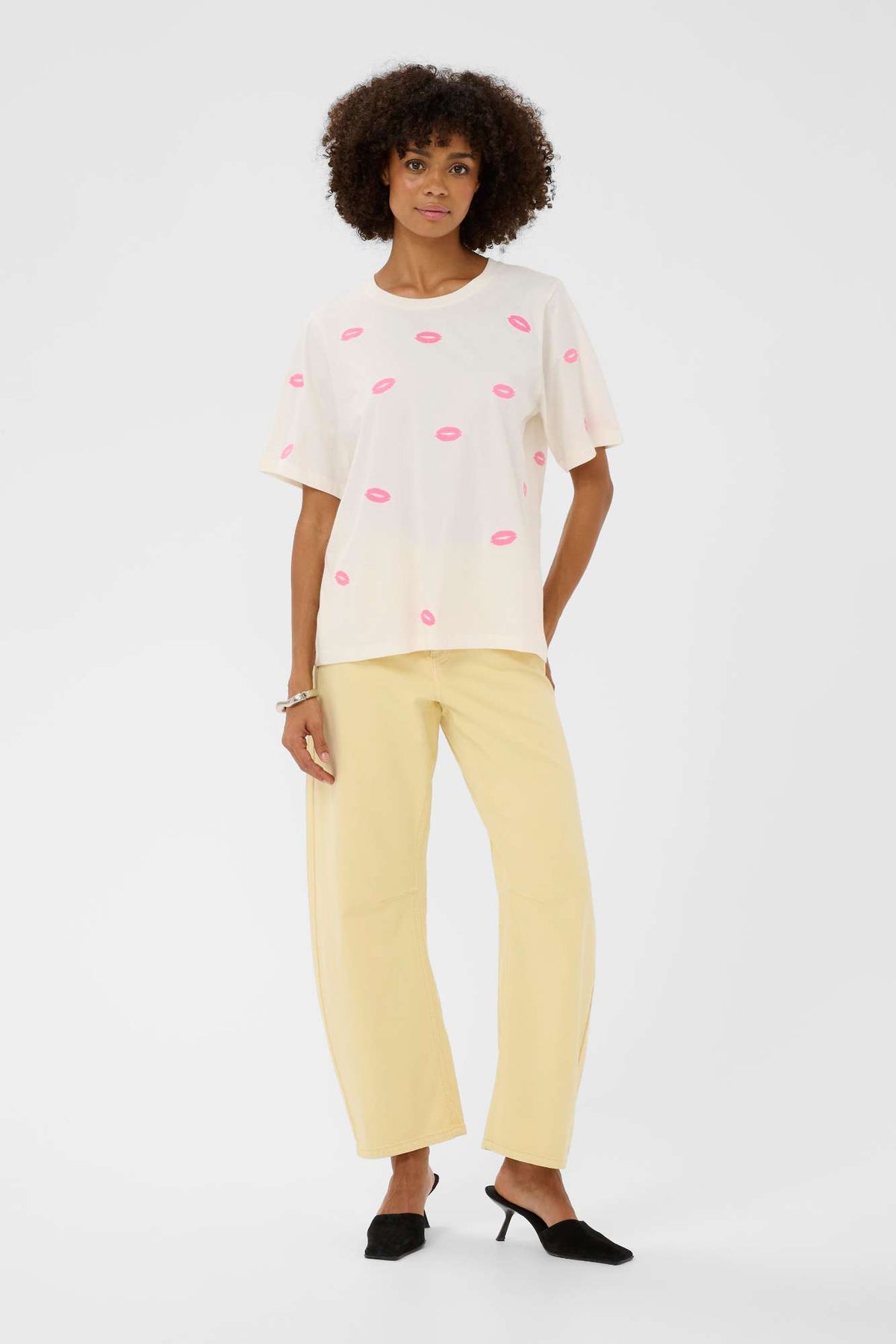 T-shirt Kissy blanc par Culture