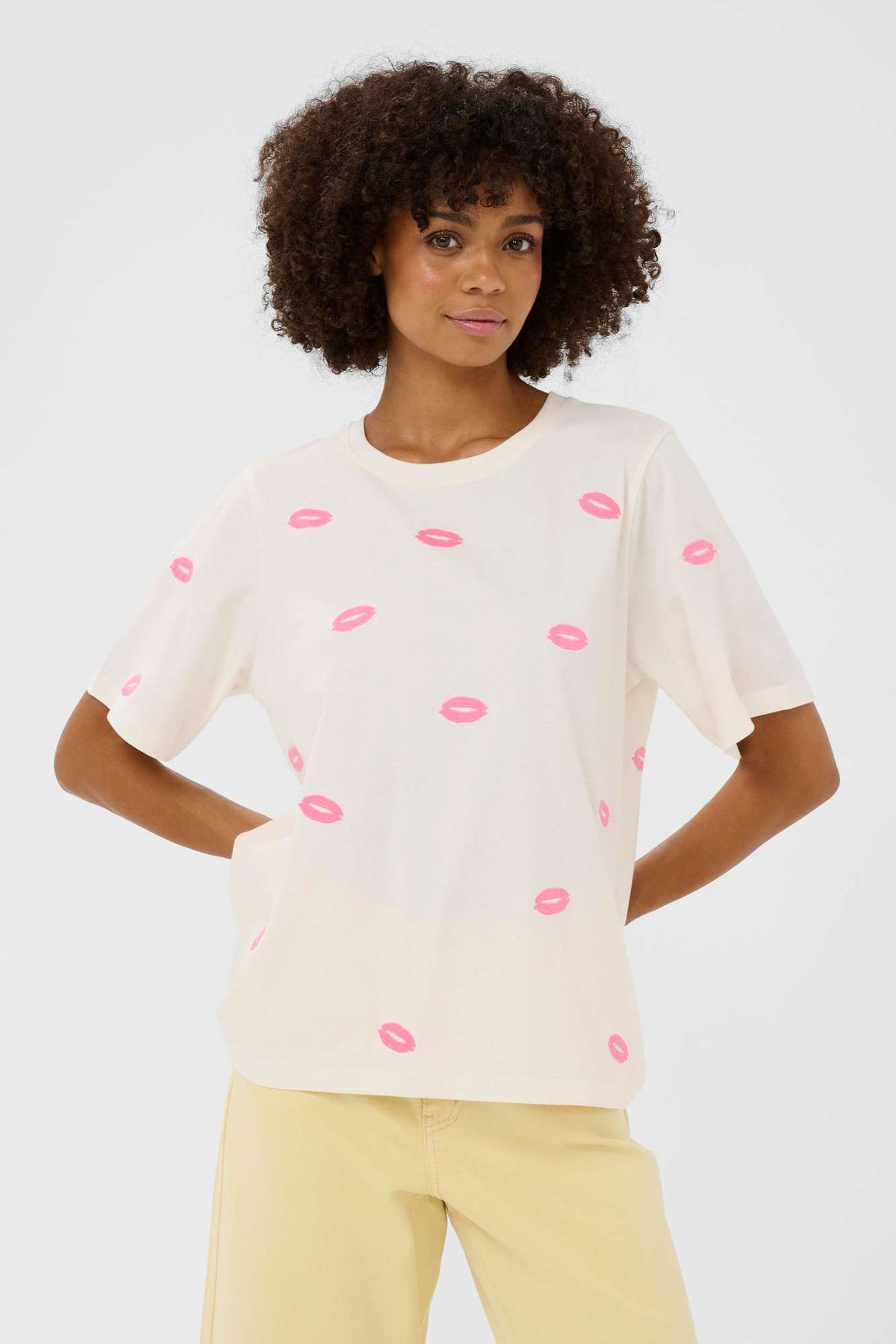 T-shirt Kissy blanc par Culture