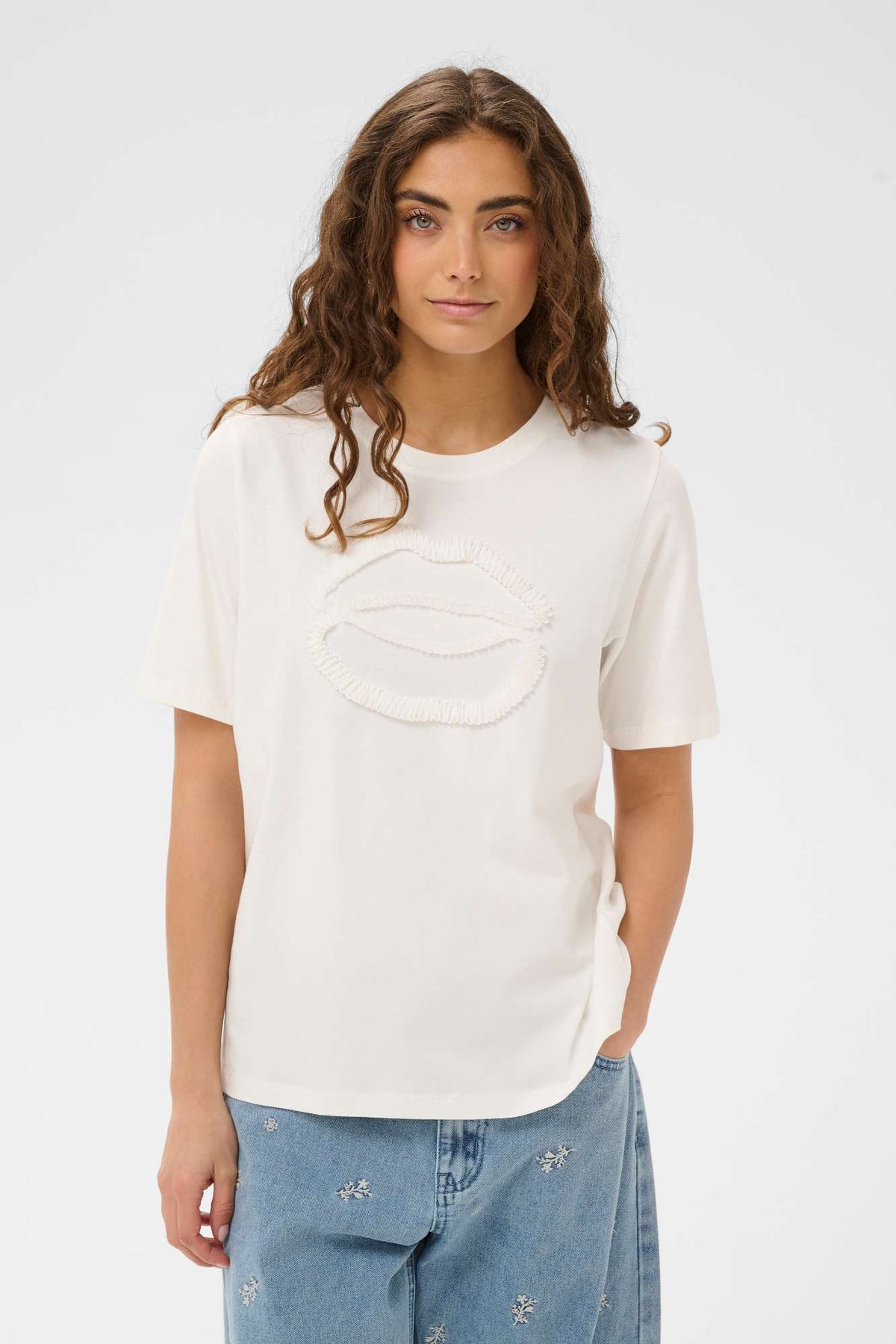 T-shirt Lippy Gith blanc par Culture