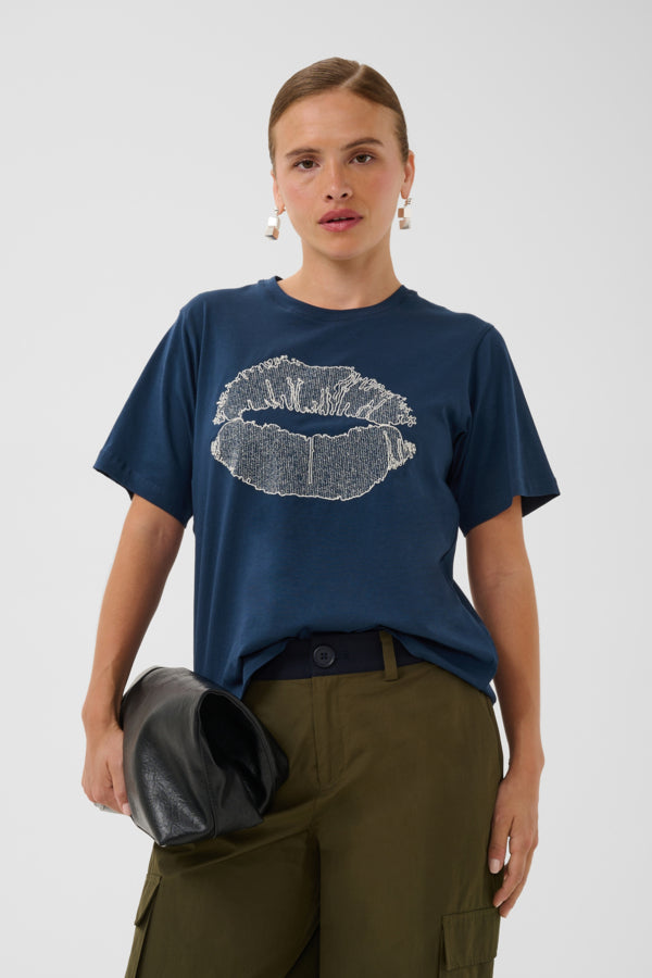 T-shirt Emba dress blue par Culture