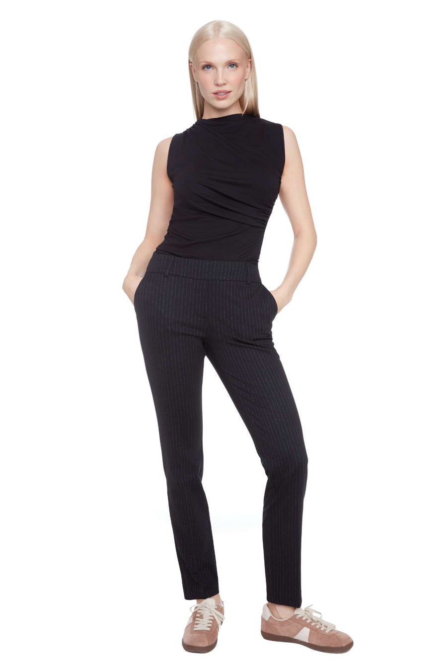 Pantalon jambe étroite rayures par ILTM