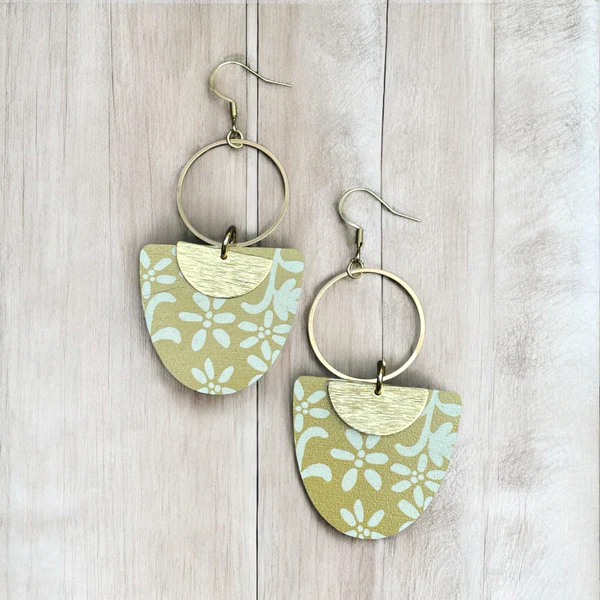 Boucles d'oreilles bohème ocre  MF-565 de Bijoux M Fantaisie