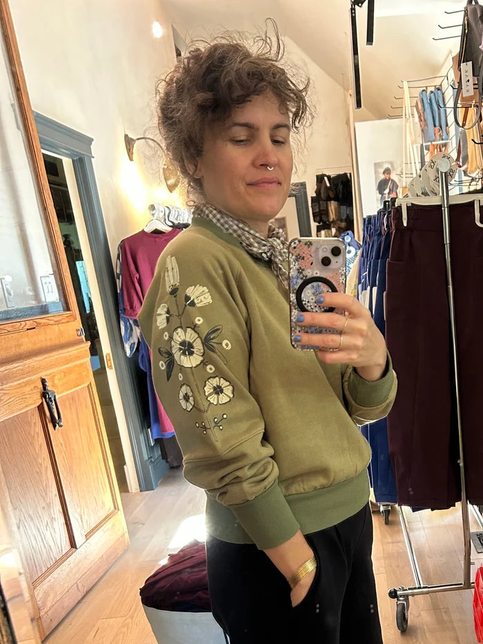 Crewneck Acacia goémon fleurs de Kazak