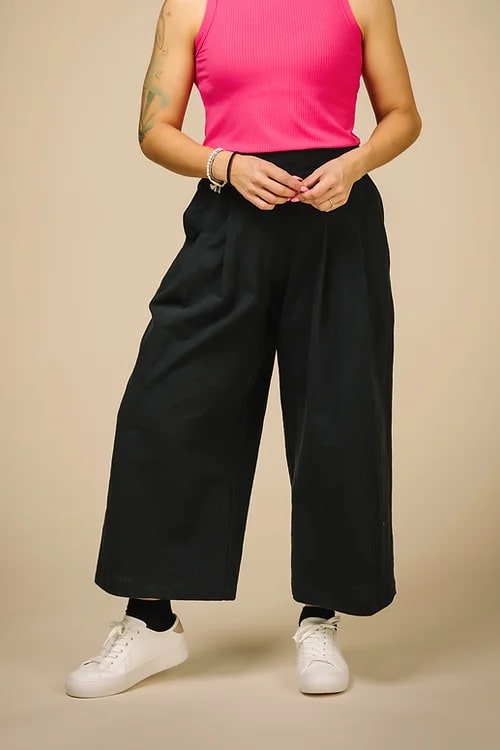 Pantalon Paloma noir coton de Mercedes Morin