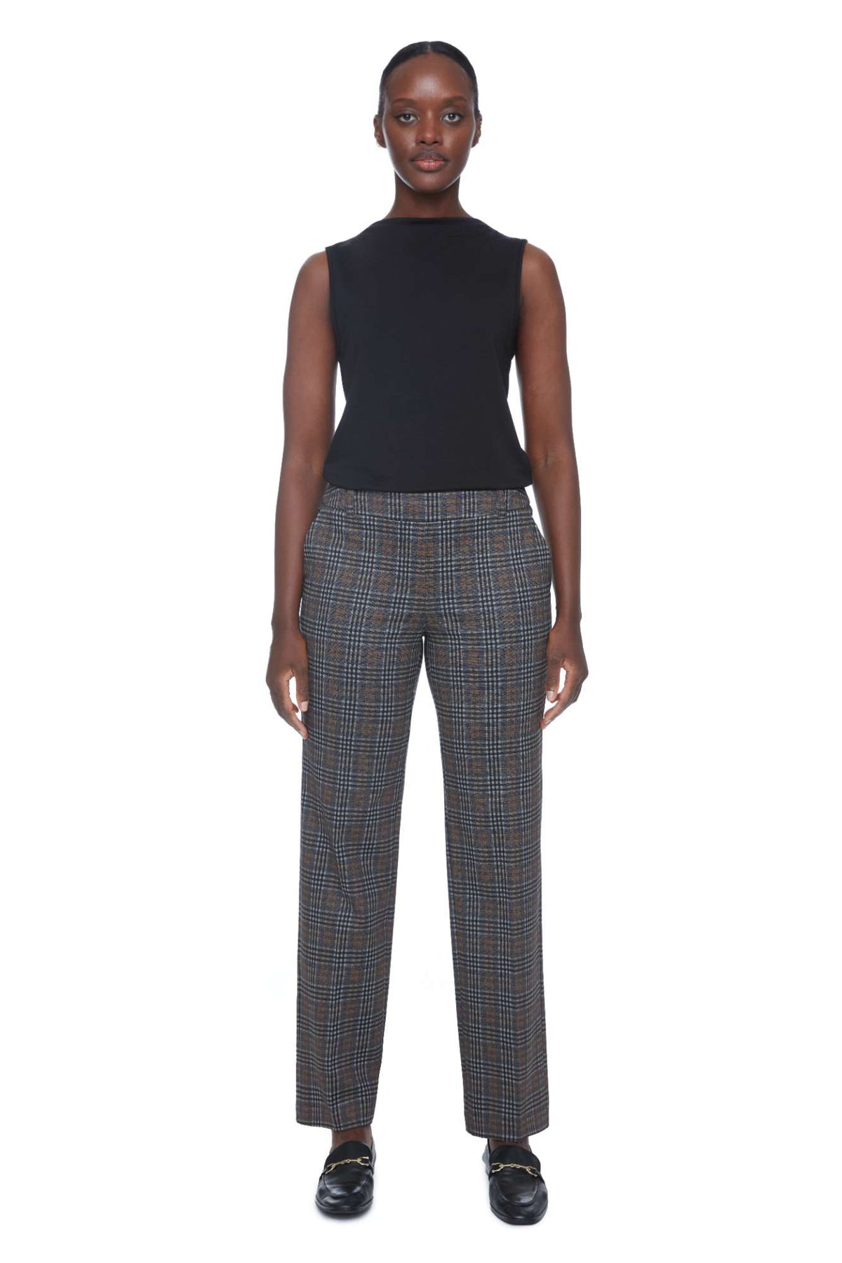 Pantalon jambe droite carreaux par ILTM